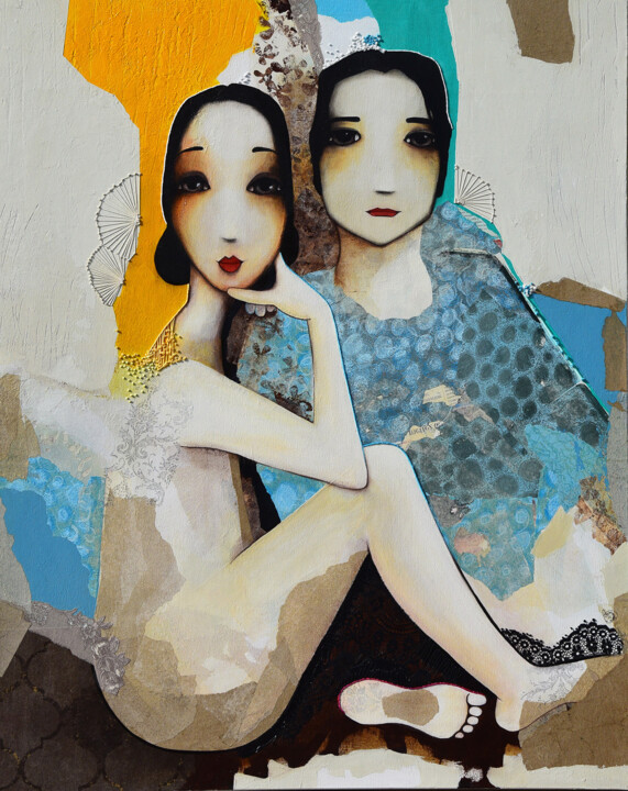 Édouard et moi Painting, 36.2x28.7 in