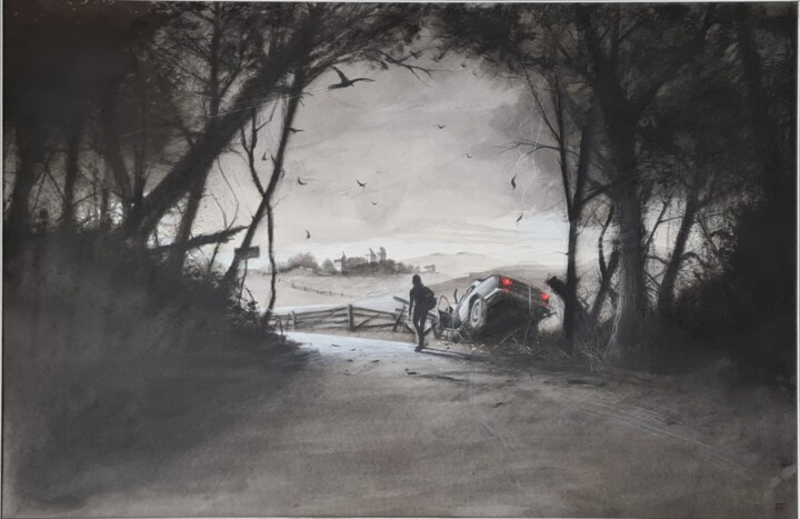 L’accident Desenho, 14,6x22,4 in