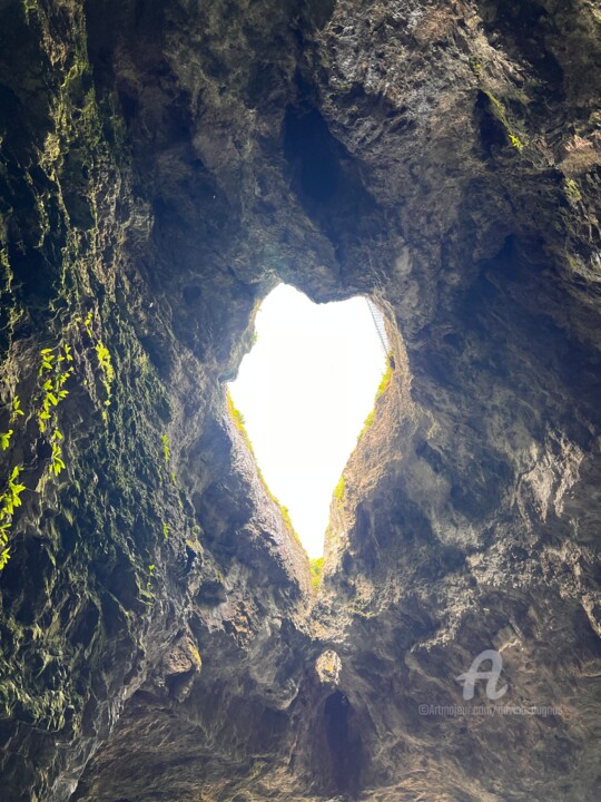 Photography titled "Smoo Cave A Journey…" by Davina Dugnas, Original Artwork, Digital Photography Mounted on Wood Stretcher…