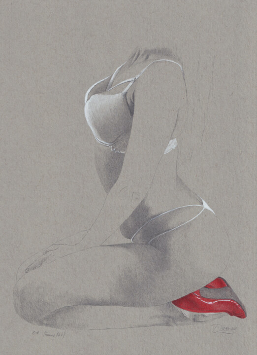"Femme Nr.6 (15:50)" 图画, 11.9x8.6 in
