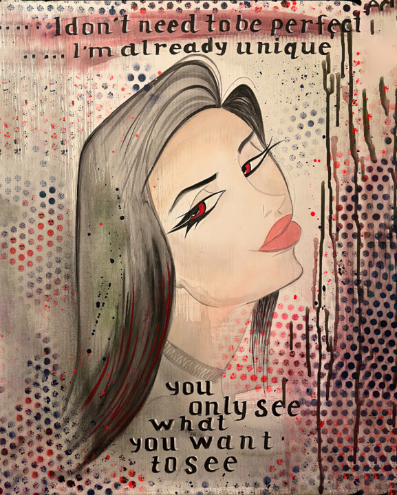 Femme Fatale 绘画, 27.6x19.7 in