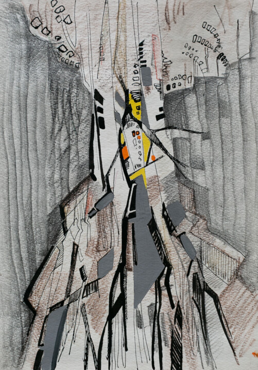 volcano 绘画, 11.8x7.9 in