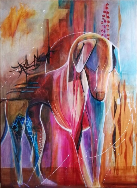 Recueillement 绘画, 27.6x19.7 in