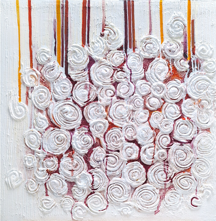 Painting titled "Bouquet" by Amadesi Claudia, Original Artwork, Acrylic Mounted on Wood Stretcher frame