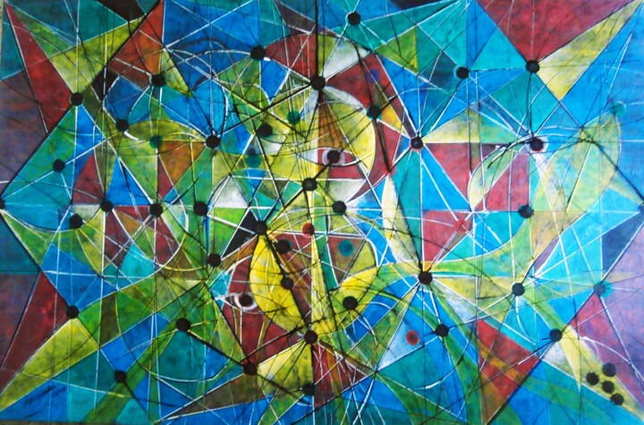 Nosso Mundo Complexo J-01 绘画, 39.4x59.1 in
