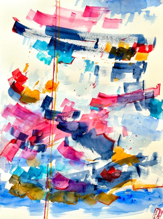 Wolken Zeit I Painting, 29.9x22.1 in