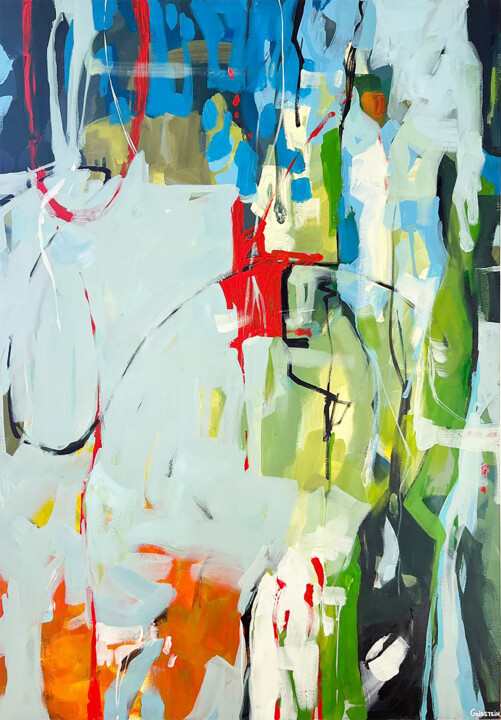 Through the blaze 绘画, 39.4x27.6 in