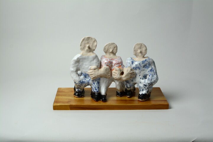 Sculpture titled "Trio" by Marie-Laure Leconte Moulinier, Original Artwork, Ceramics