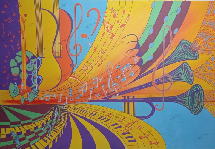 Couleur musicale Painting, 15.8x23.6 in
