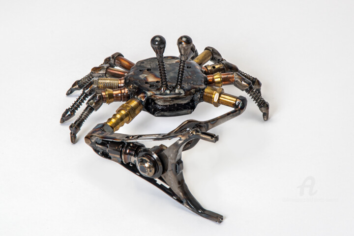 Adler Fiddler Crab 雕塑, 5.9x13.8 in