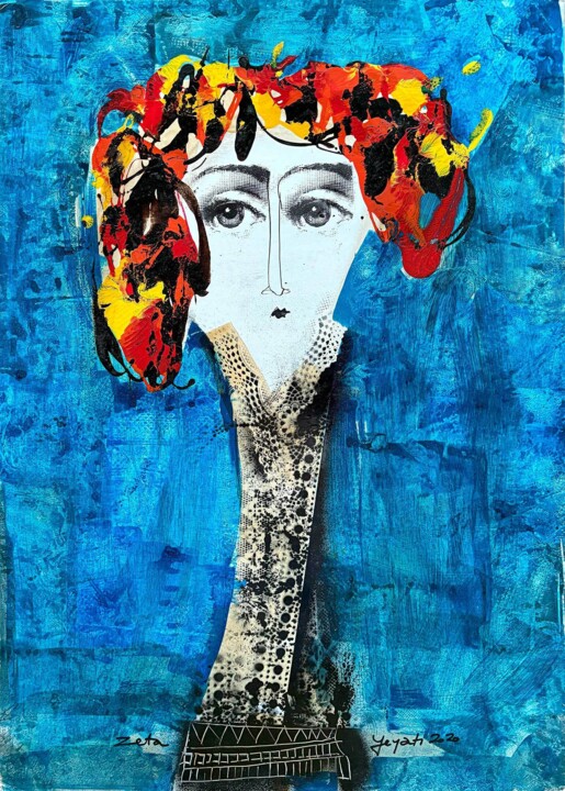 Reina Multicolor Schilderij, 28,4x20,1 in