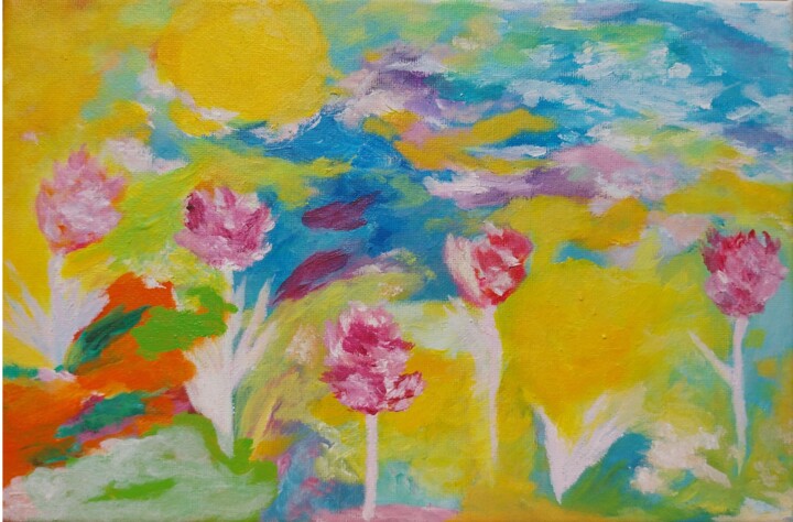 Midsummer Painting, 11.8x7.9 in