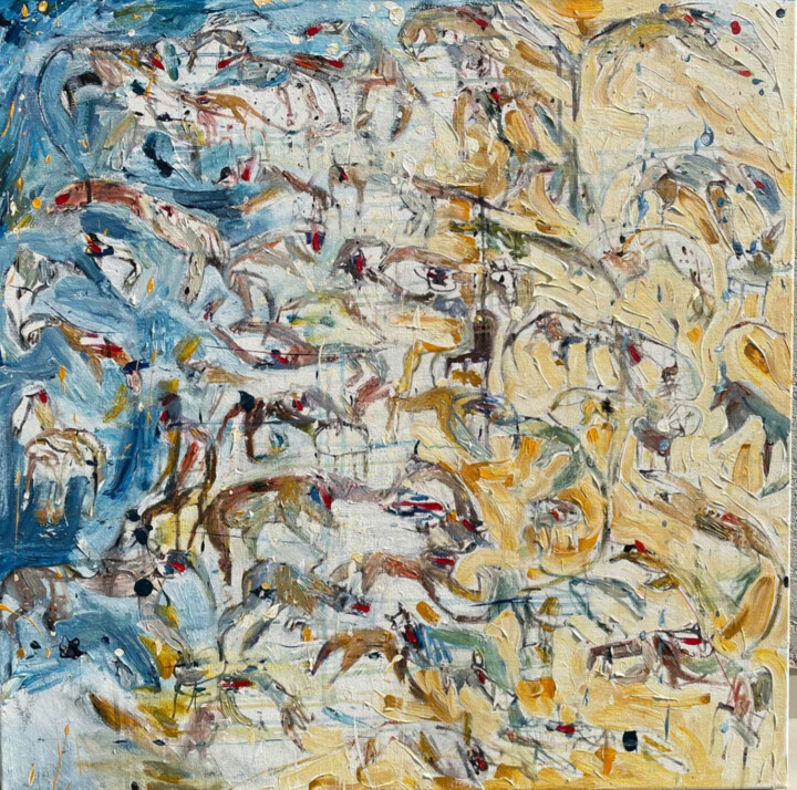 At the seaside 绘画, 31.5x31.5 in
