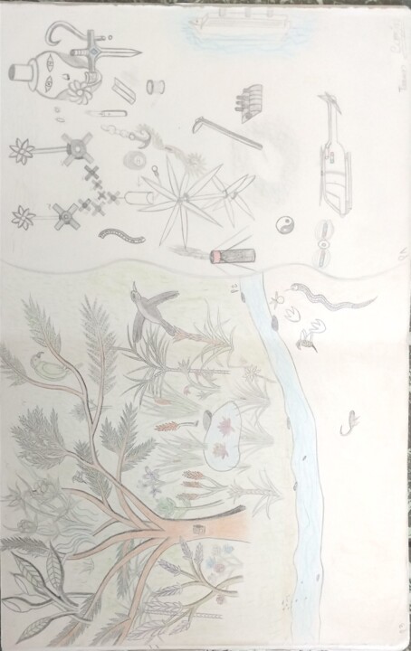 Les 3 page Resim, 16,1x10,6 in