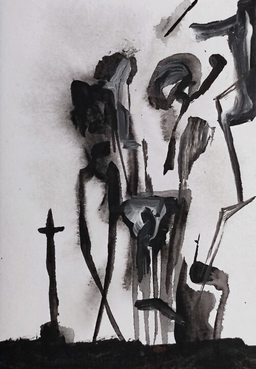 Bad, dangerous and innocent Schilderij, 3,9x2,8 in