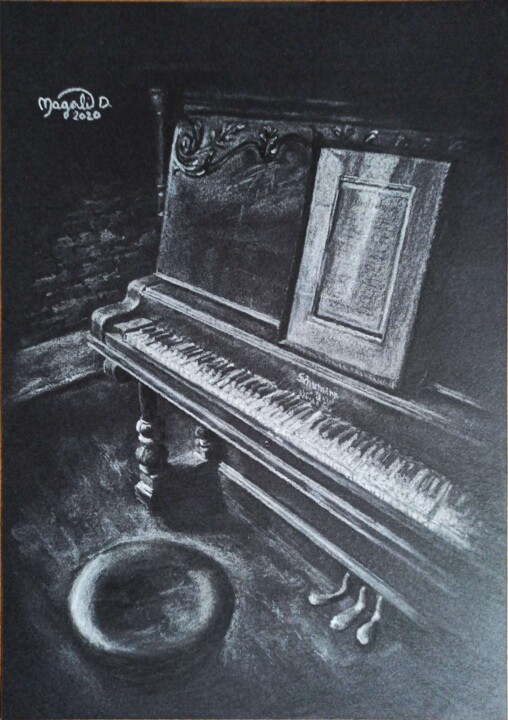 Le piano bar Disegno, 11,7x8,3 in