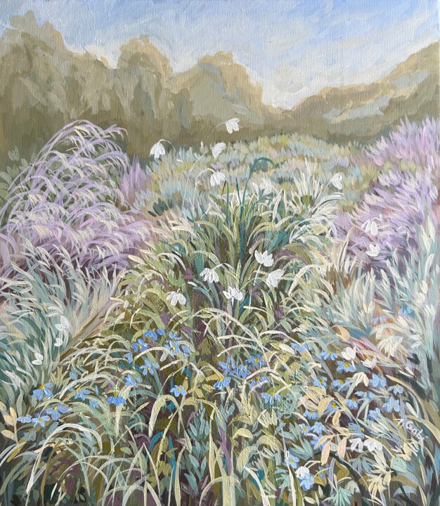 Painting titled "Wild" by Gabrielė Virbickienė, Original Artwork, Acrylic Mounted on Wood Stretcher frame
