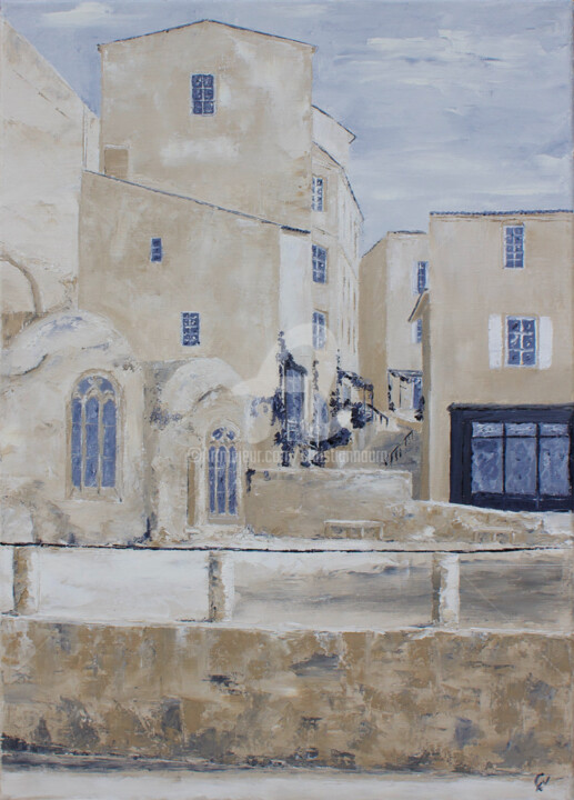 Saint-Emilion, en nuances de gris LXIV 绘画, 25.6x19.7 in