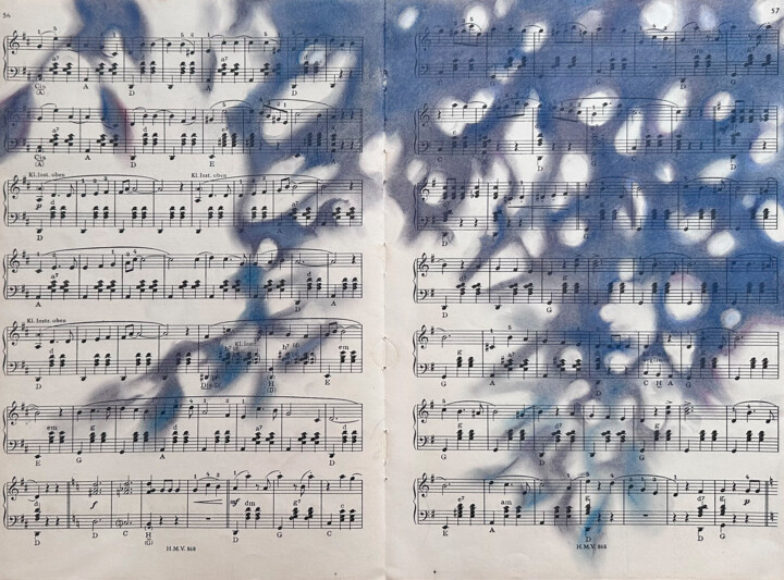 Drawing titled "Moonlit Sonata Silh…" by Shilo Julia, Original Artwork, Pastel