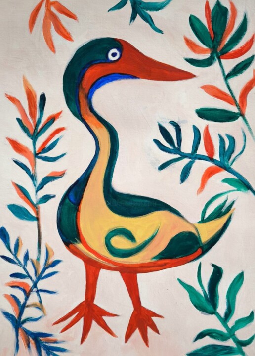 The Drake Who Saw a Rainbow 绘画, 15.8x11.8 in