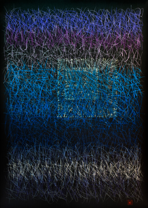 Painting titled "Untitled 119" by Oto Macek, Original Artwork, Pastel