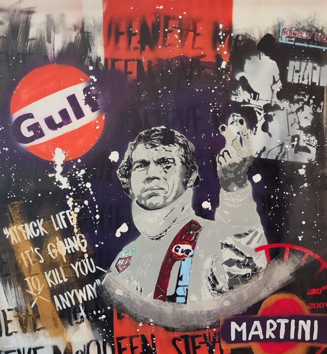 Racing Steve 绘画, 39.4x39.4 in