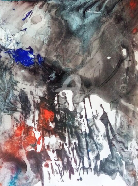 Painting titled ""LA BETE"" by Paula Clemence, Original Artwork, Gouache
