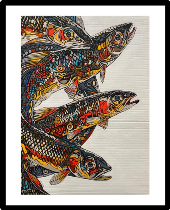 AQUATIC PULSE. Pittura, 27,6x19,7 in