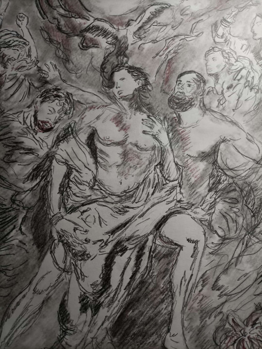 Il rancore di Zeus Tekening, 11,7x8,3 in
