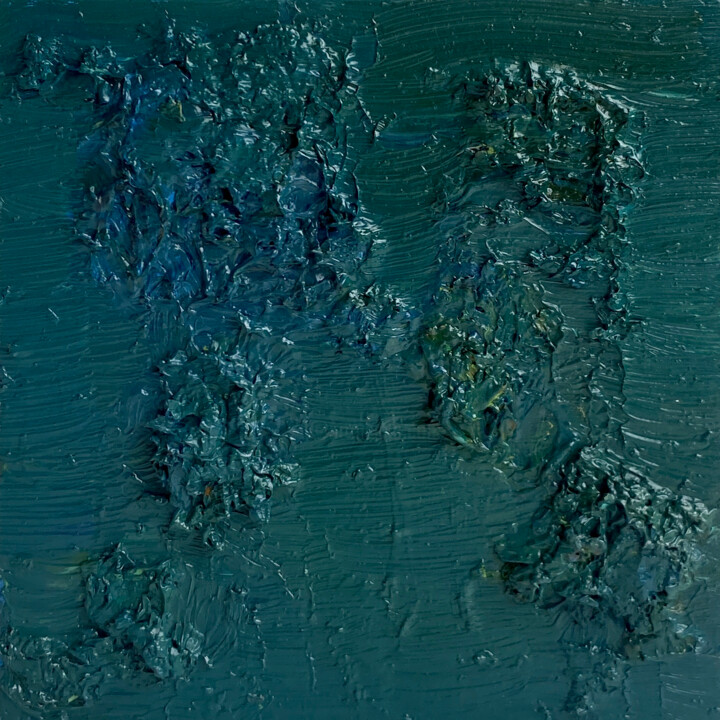 Peinture intitulée "Deep water" par Asta Kulikauskaite Krivickiene, Œuvre d'art originale, Huile Monté sur Panneau de bois