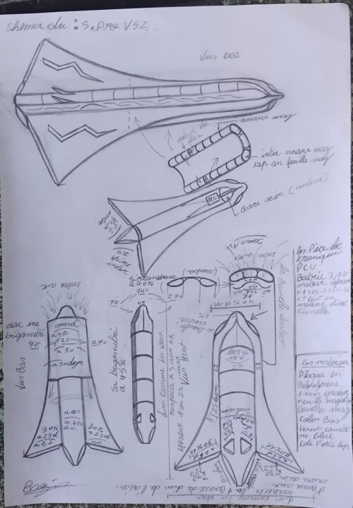 Schéma avion venturi Resim, 11,4x8,3 in