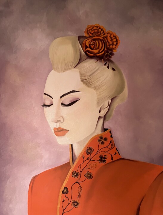 Introspection 绘画, 35.4x28 in