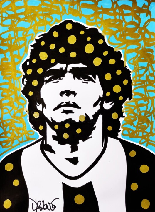 Maradona Pittura, 15,8x11,8 in