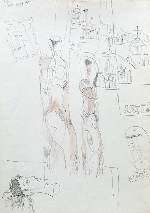 near the window 绘画, 16.1x11.8 in