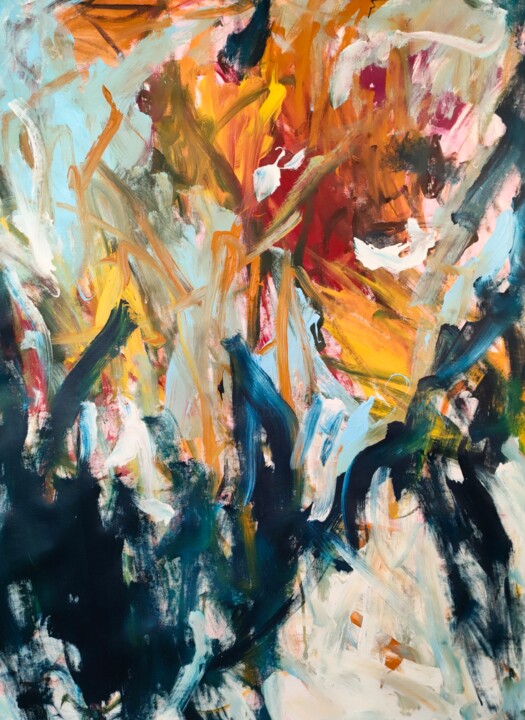 Peinture intitulée "Blue summer 2025" par Emily Starck, Œuvre d'art originale, Acrylique Monté sur Châssis en bois