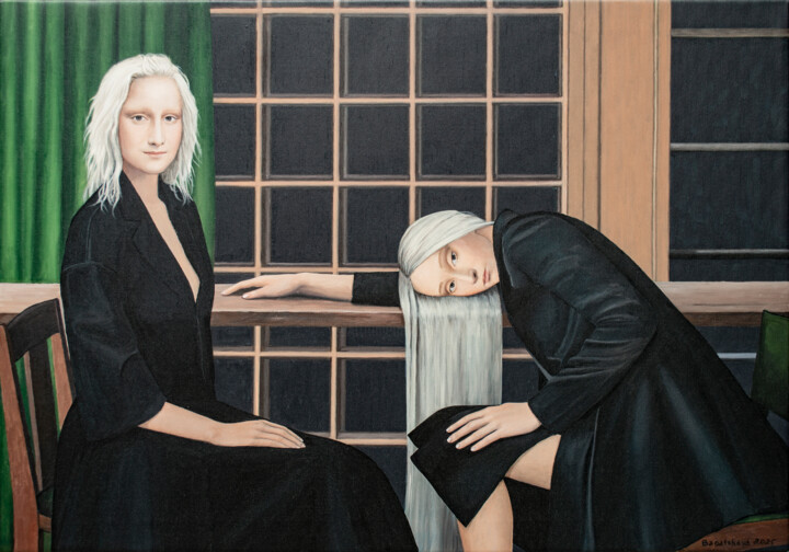 Sitting Gracefully While the World Falls Apart Pintura, 27,6x39,4 in