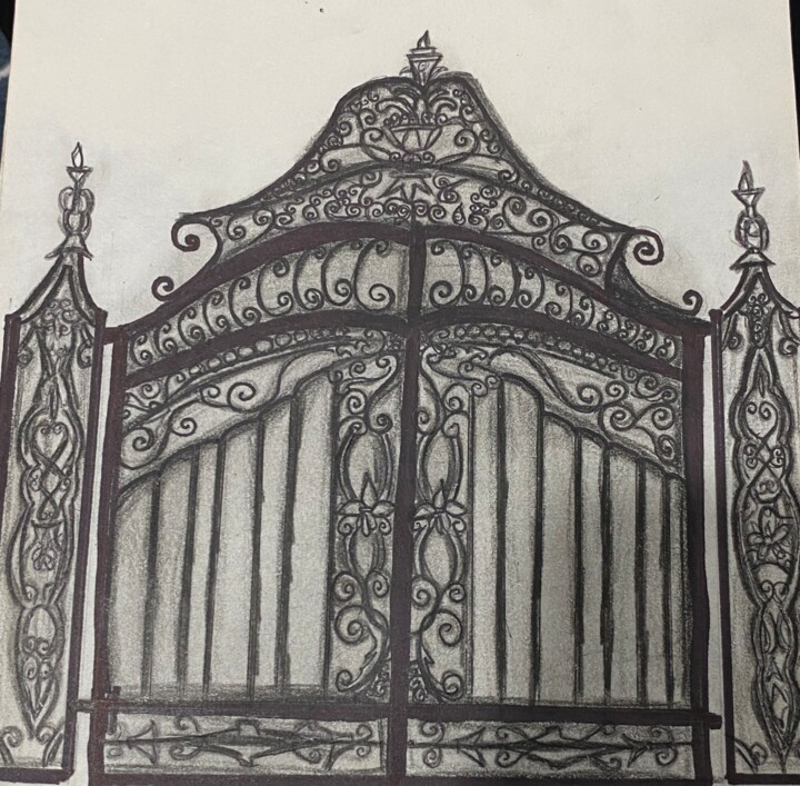 Tekening getiteld "Closed for a Reason" door Aya Al-Sunaidar, Origineel Kunstwerk, Marker