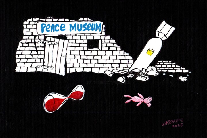 Peace Museum Ruins and Hope Peinture, 7,9x11,8 in