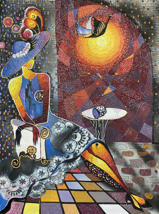 A Cup Before Dusk 绘画, 31.5x23.6 in