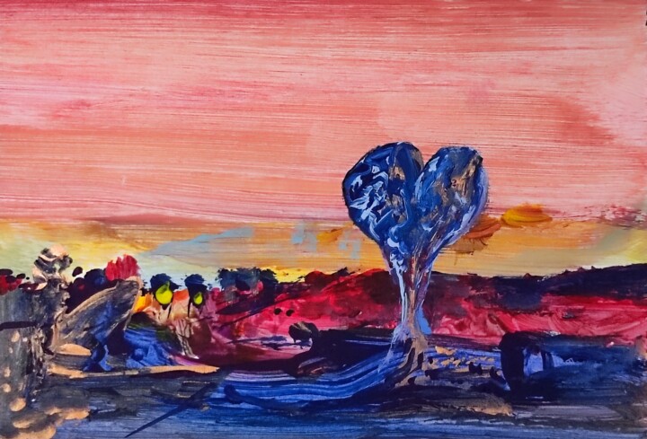 Blue suede heart Картина, 2,8x3,9 in