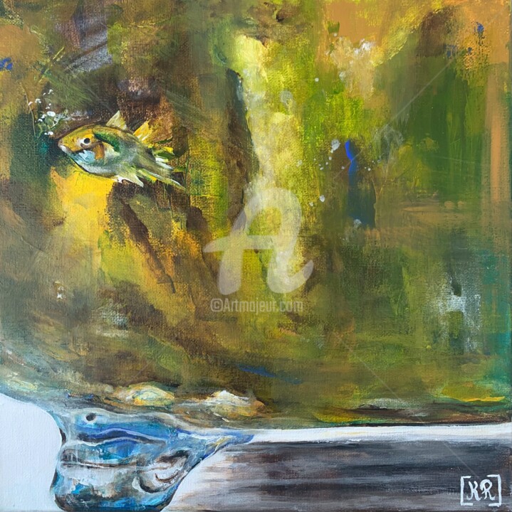 « « Sauv’garde Fish » 绘画, 11.8x11.8 in