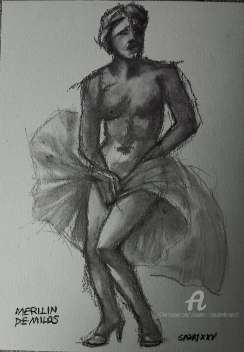 Merilyn de Mylos Painting, 11.8x7.9 in