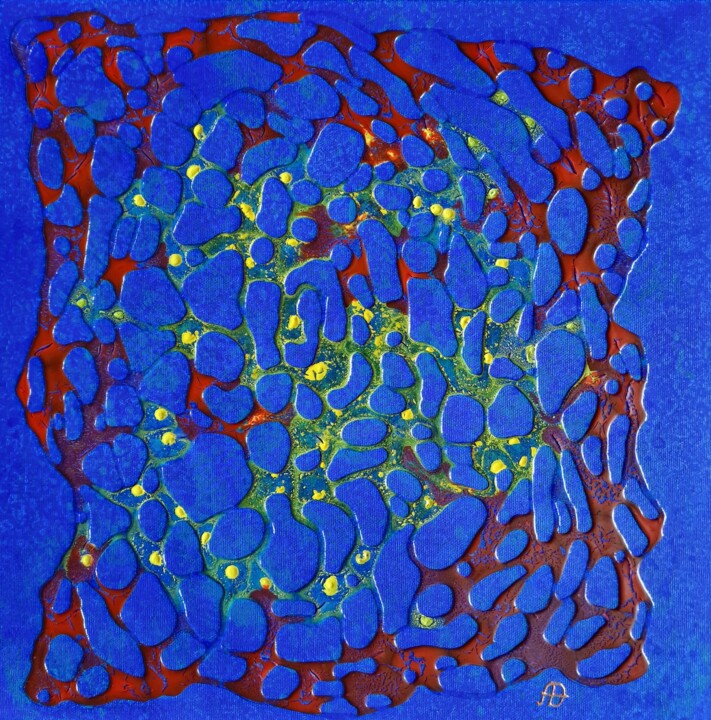 绘画 标题为“Abstraction 33” 由Anastasiia Doro, 原创艺术品, 丙烯 安装在木质担架架上