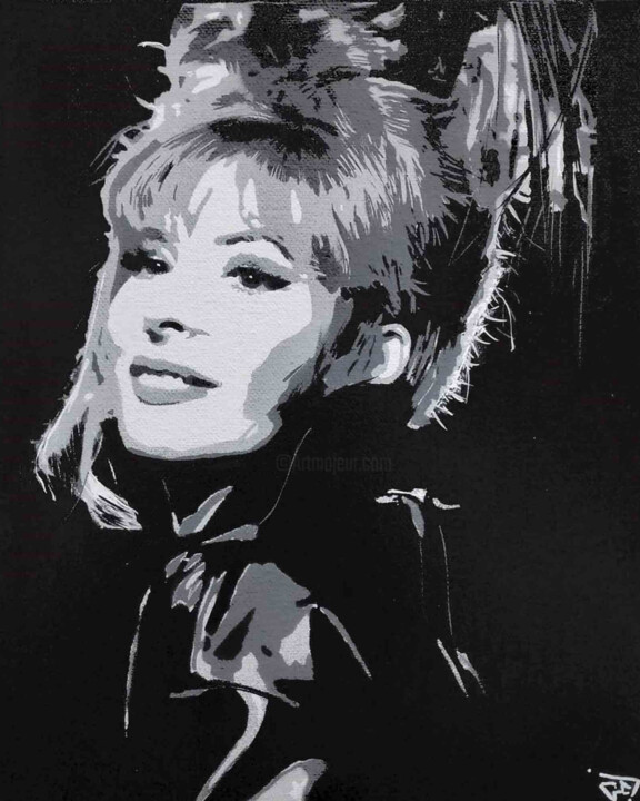 Mylène Farmer Pittura, 11,8x9,5 in