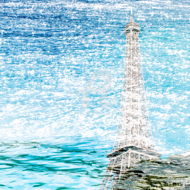 Paris mon amour 14 square - Tribute to Paris Tour Eiffel Fotografia, 11,8x11,8 in
