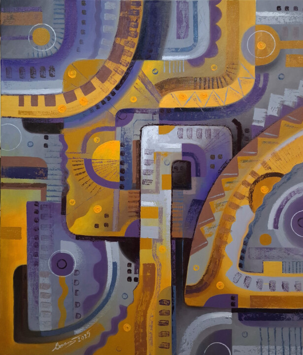Ζωγραφική με τίτλο "A walk in the maze" από Serhii Voichenko, Αυθεντικά έργα τέχνης, Λάδι