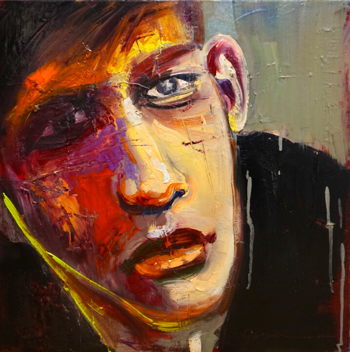The stranger's face III 绘画, 15.8x15.8 in