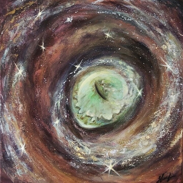 Galaxie des chats 绘画, 15.8x15.8 in