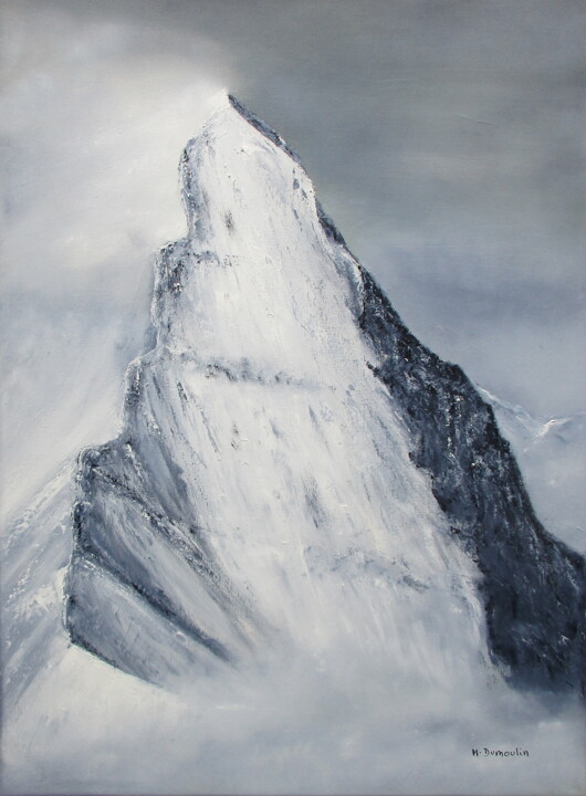 " SOUFFLE SUR L'EIGER " Peinture, 27,6x19,7 in