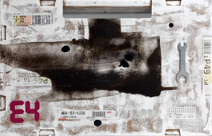 Schilderij getiteld "Same" door Seven E, Origineel Kunstwerk, Acryl